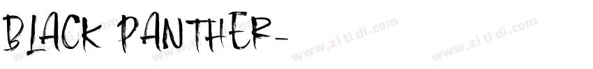 BLACK PANTHER字体转换